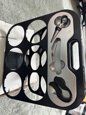 Black and Silver VR Accessory Organizer Tray
